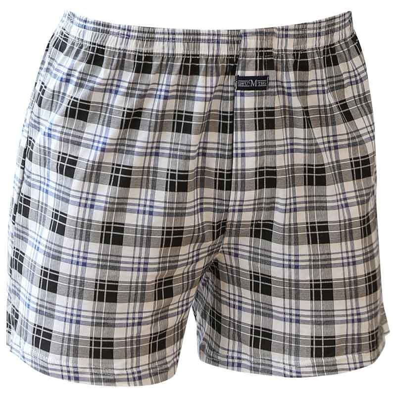 メンズ 下着  快適格子柄純綿トランクス下着