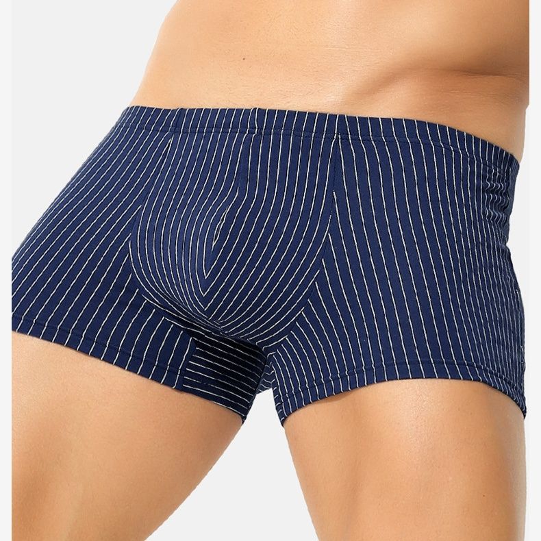 メンズ 下着  縦縞柄快適ボクサーパンツ