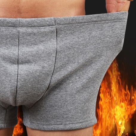 メンズ 下着  冬にぴったりの暖かく快適なコットン混素材トランクスパンツ