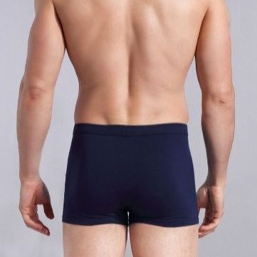 メンズ 下着  シンプル無地立体裁断ボクサーパンツ