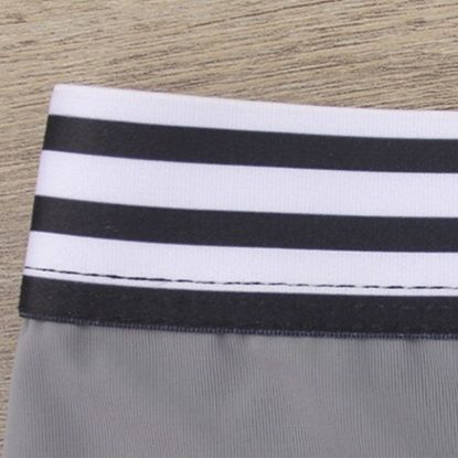 メンズ 下着  ストライプウエスト ロング丈 ボクサーパンツ