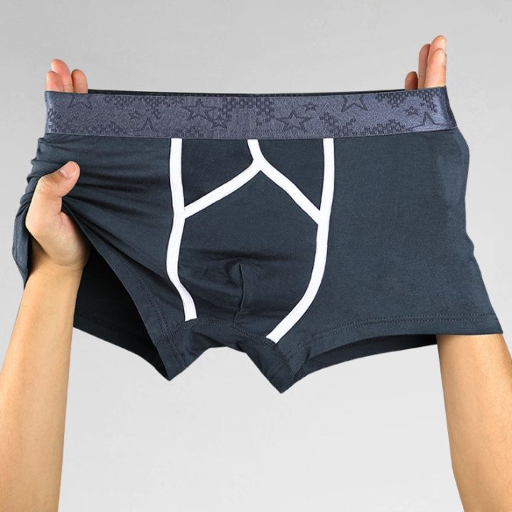 メンズ下着立体縫製ライン入り快適フィットボクサーパンツ