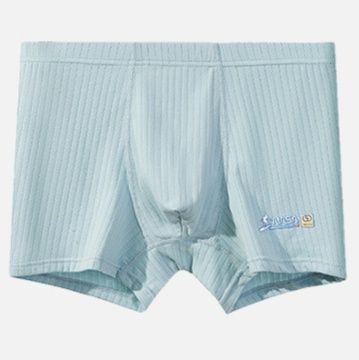 メンズ下着立体縦リブ編み快適ボクサーパンツ