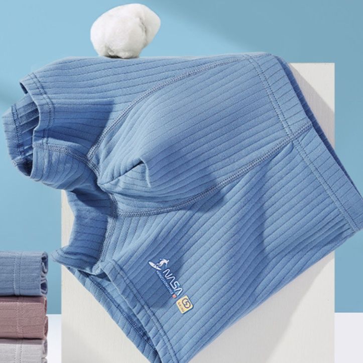 メンズ下着立体縦リブ編み快適ボクサーパンツ