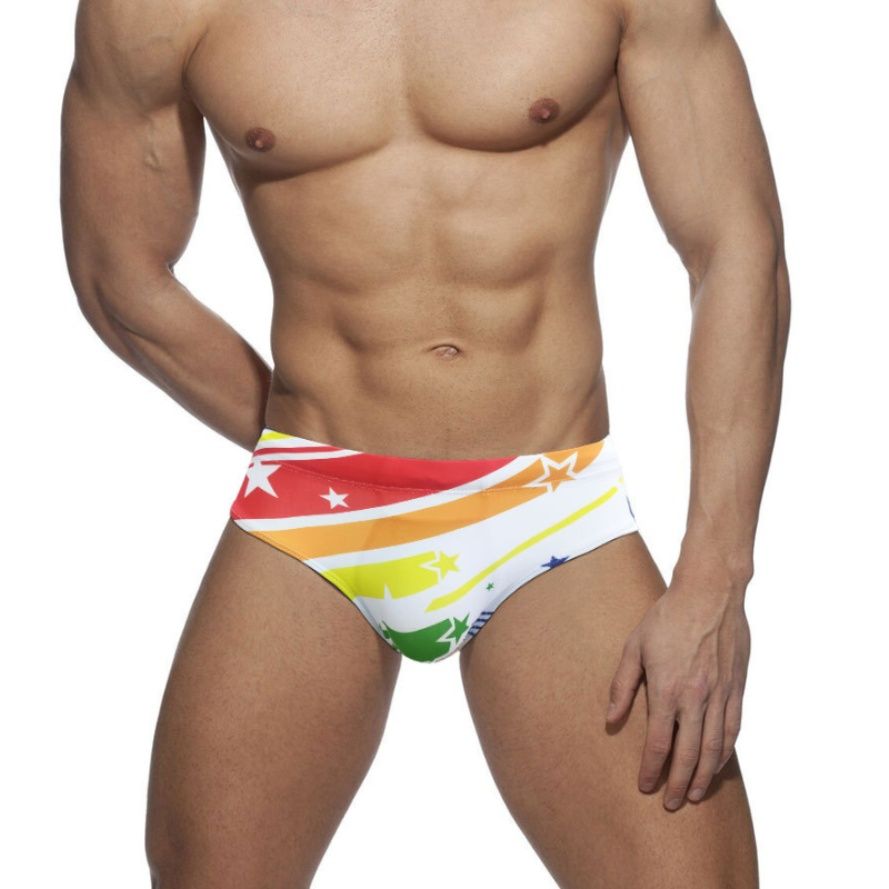 メンズ下着マルチカラー(星柄)デザイン柔軟素材ローライズビキニパンツ