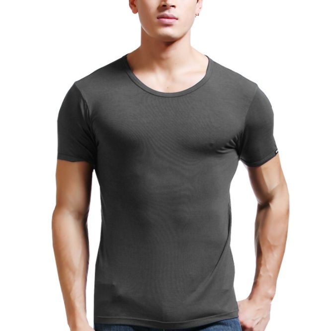 メンズ下着丸首半袖インナーシャツ無地ベーシック