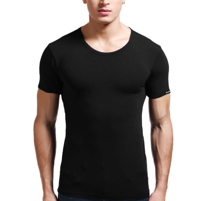 メンズ下着丸首半袖インナーシャツ無地ベーシック