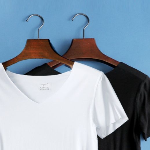 メンズ下着深めブイネック半袖インナーシャツ