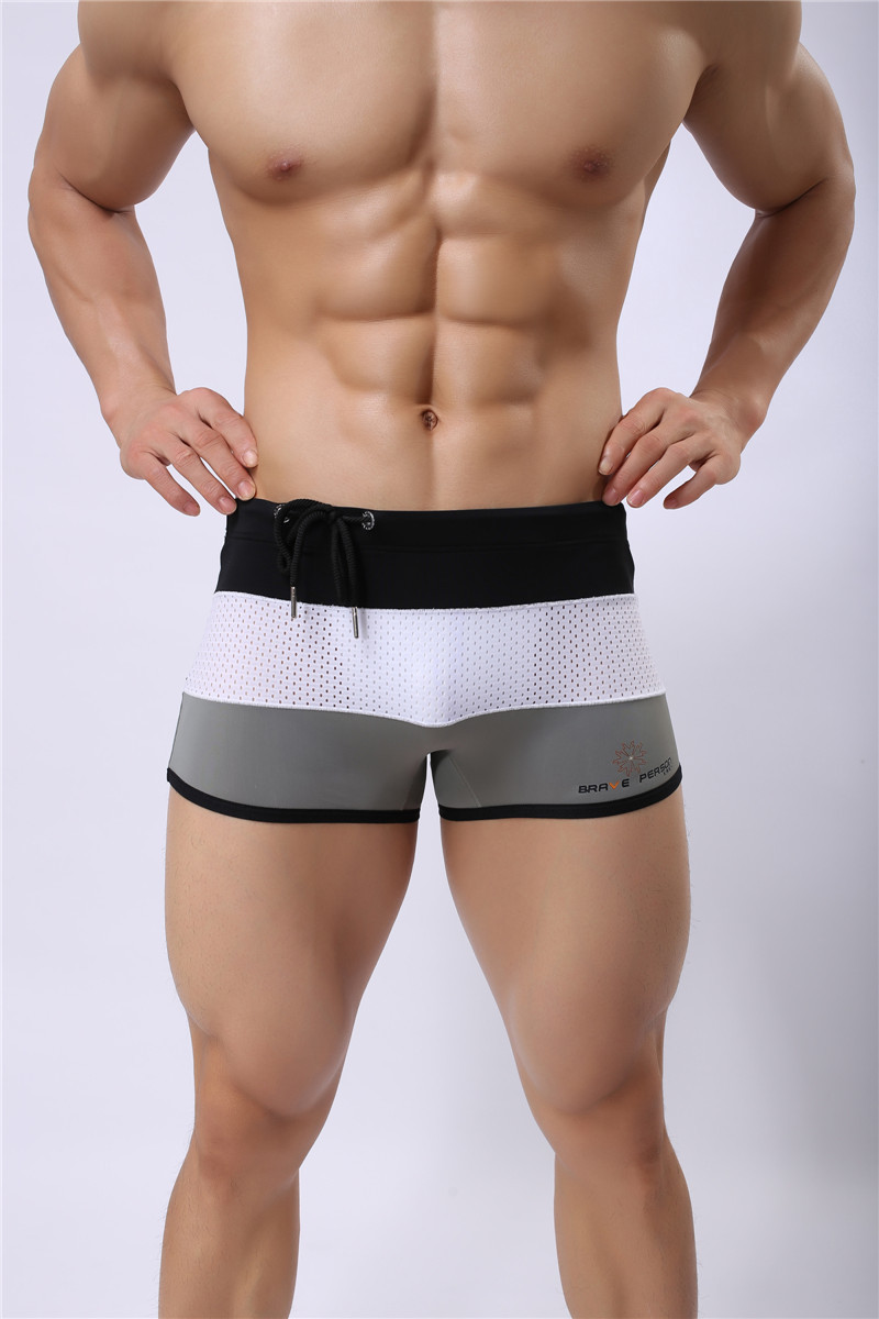 メンズ 下着  三層切替メッシュ通気性抜群スポーティボクサーパンツ