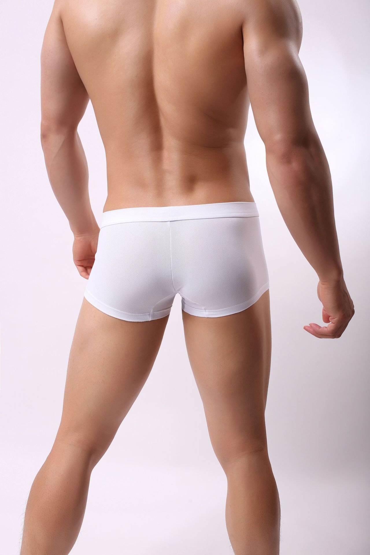 メンズ 下着  エンブレム付き立体成型ローライズボクサーパンツ