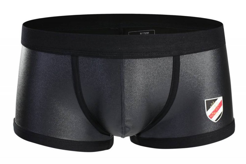 メンズ 下着  光沢素材切替デザインボクサーパンツ