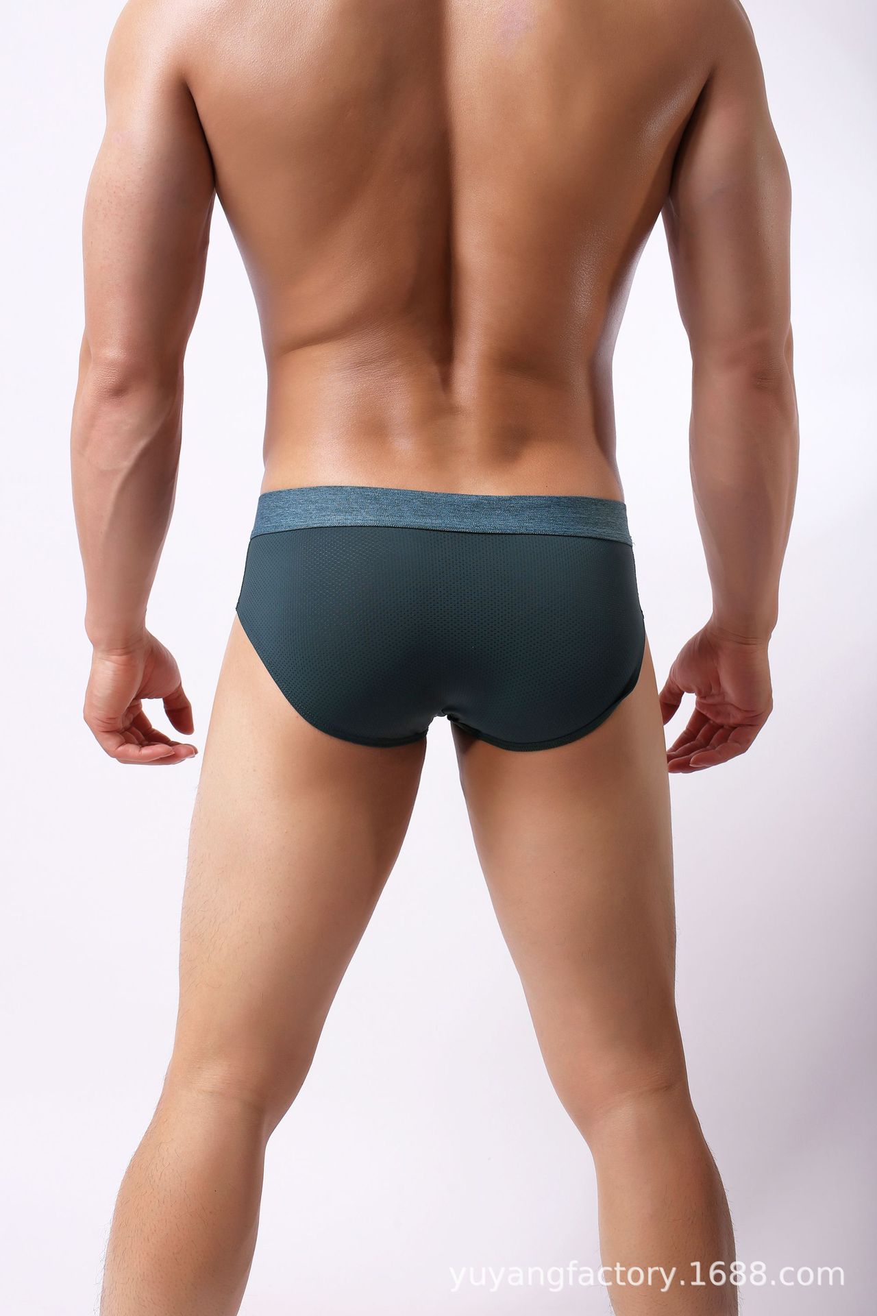 メンズ 下着  通気性抜群メッシュ素材バイカラーローライズビキニパンツ