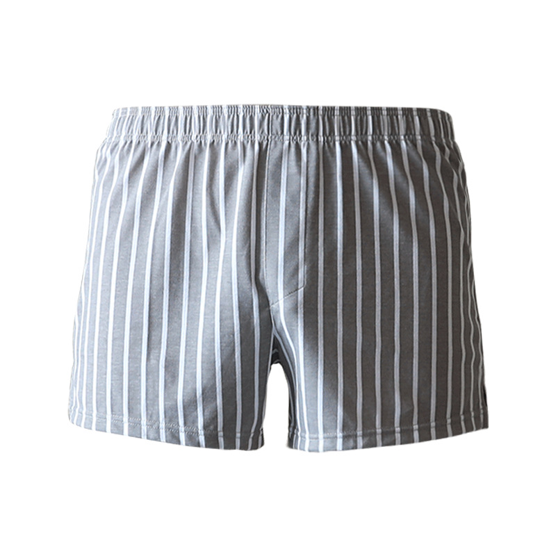 メンズ 下着  爽やか縦縞柄ゆったりトランクスパンツ