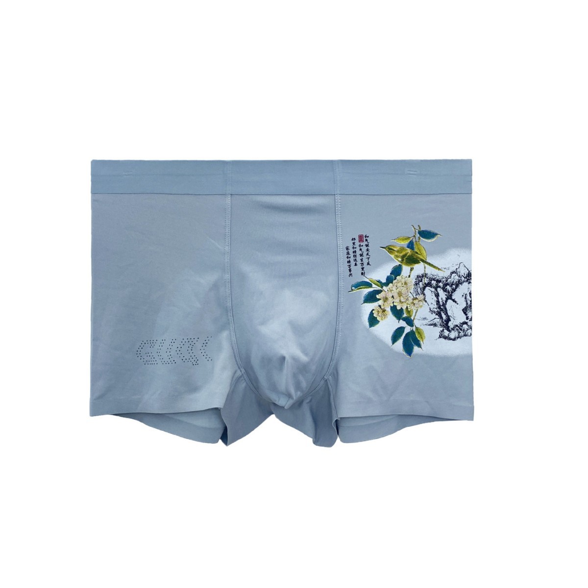 メンズ 下着  和風花鳥図柄快適フィット男性用ボクサーパンツ