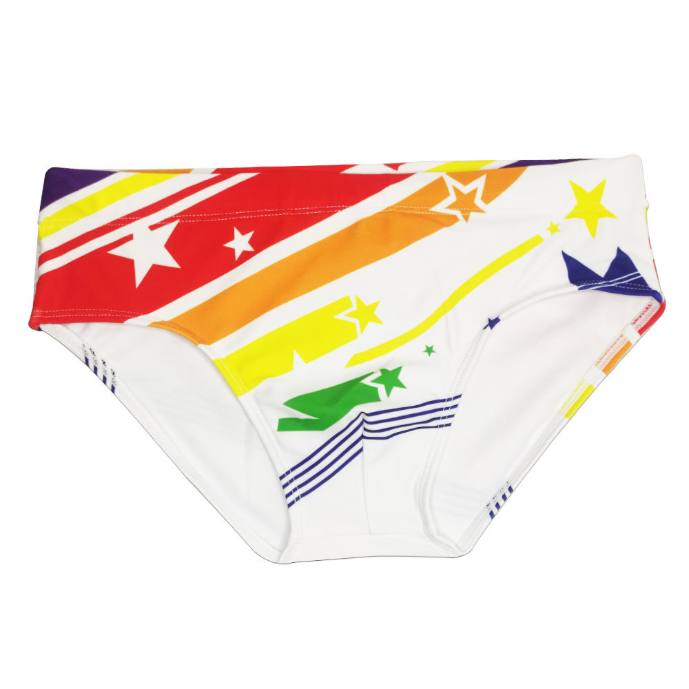 メンズ下着マルチカラー(星柄)デザイン柔軟素材ローライズビキニパンツ