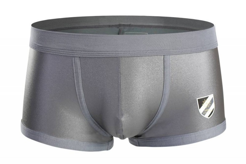 メンズ 下着  光沢素材切替デザインボクサーパンツ