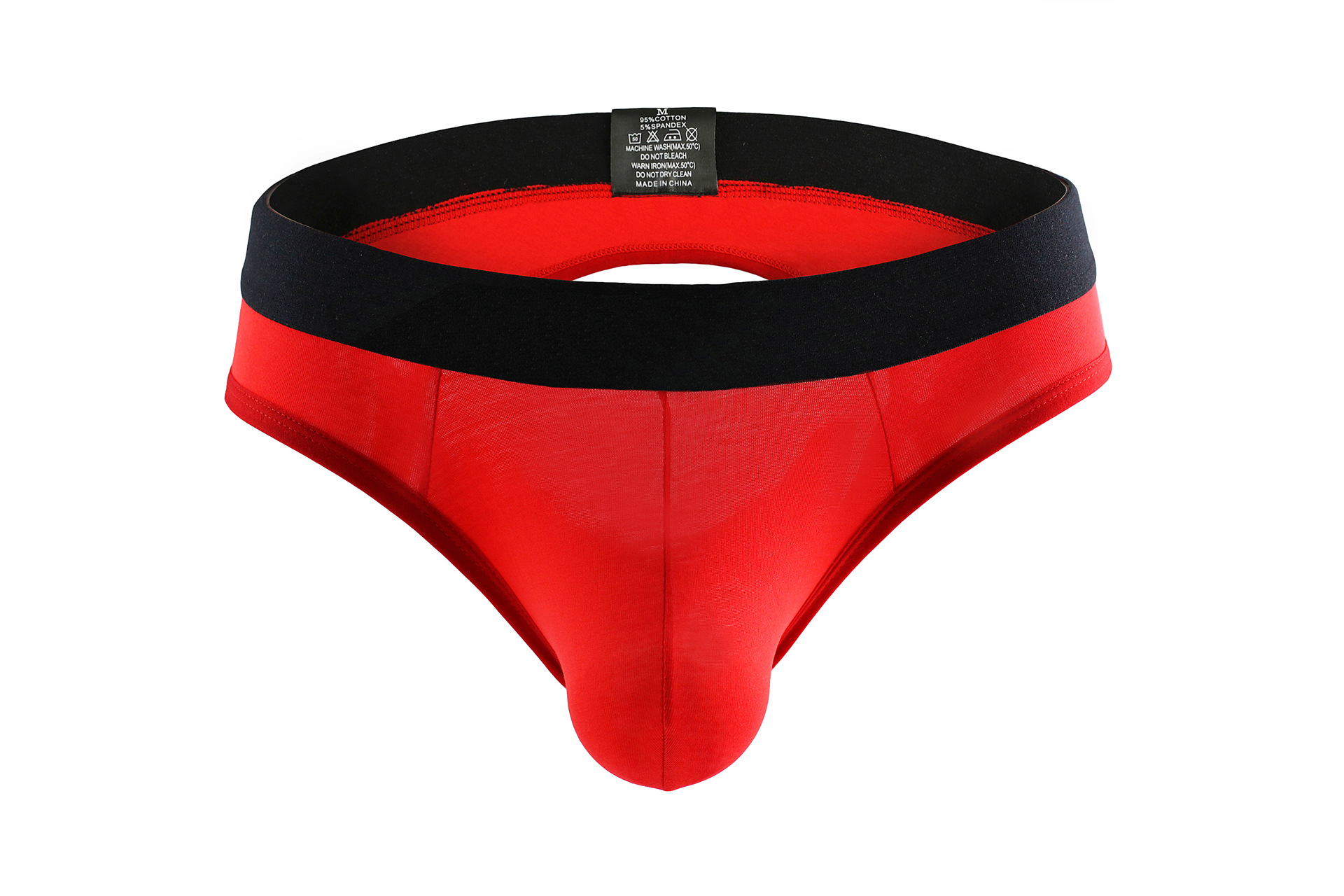 メンズ 下着  立体成型配色切替ウエストバンドビキニ