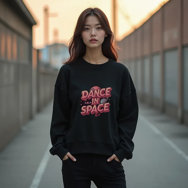 【ユニセックストレーナー】宇宙でダンス ゆったりトレーナー