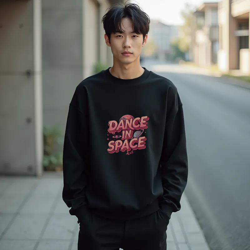 【ユニセックストレーナー】宇宙でダンス ゆったりトレーナー