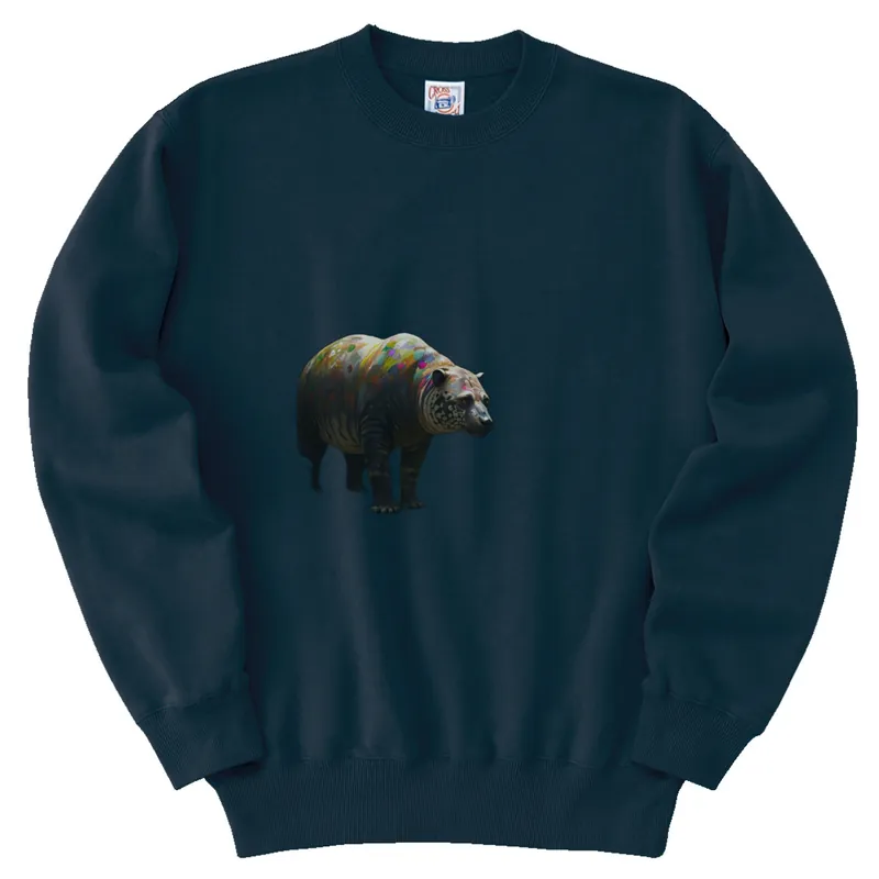 【ユニセックストレーナー】クマ刺繍入りゆるトレーナー