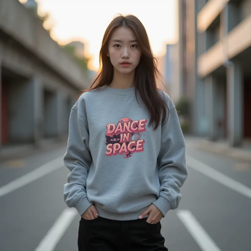 【ユニセックストレーナー】宇宙でダンス ゆったりトレーナー