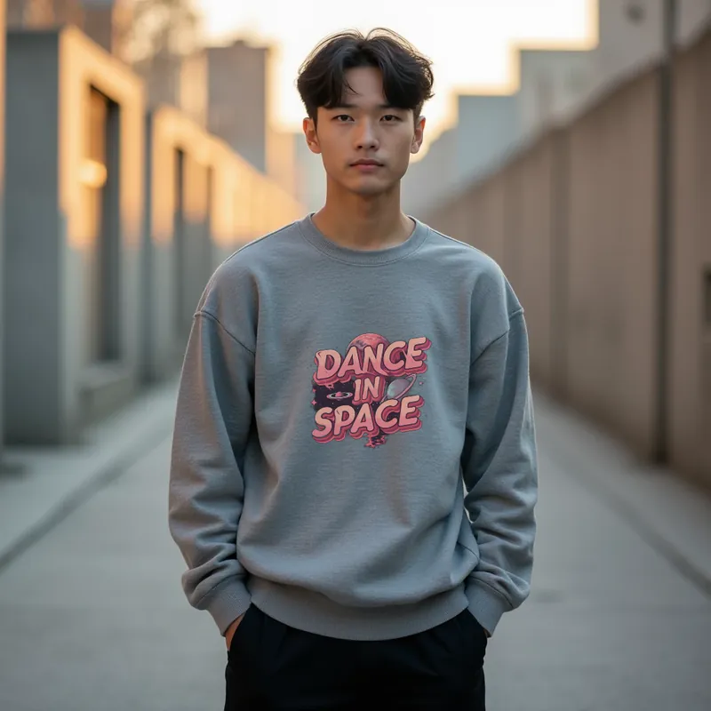 【ユニセックストレーナー】宇宙でダンス ゆったりトレーナー