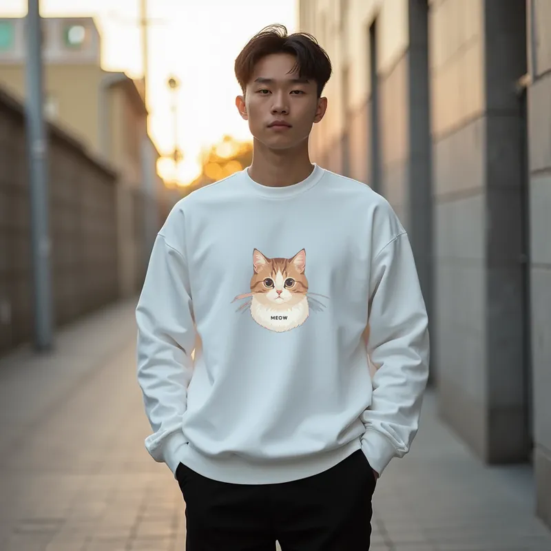 【ユニセックストレーナー】にゃんこフェイストレーナー