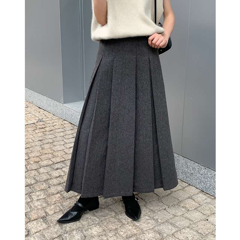 クラシカルロングプリーツスカート