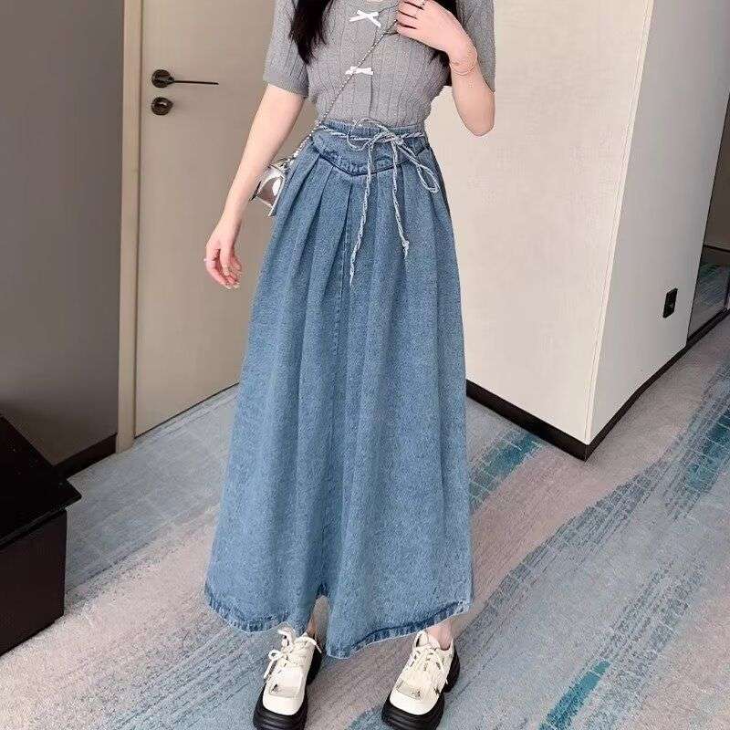 プリーツスカート フェミニン プリーツロングスカート