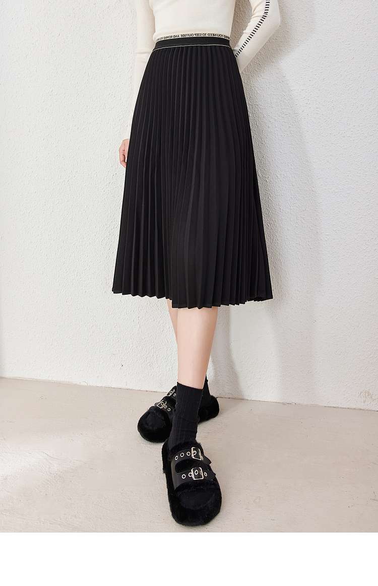 プリーツスカート プレミアムプリーツミディスカート