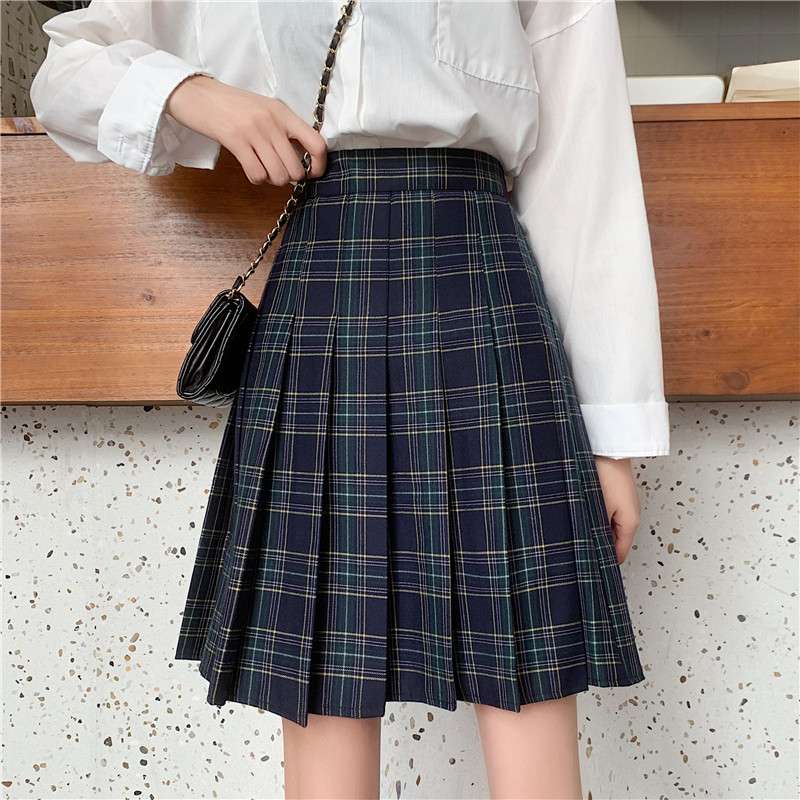 制服風チェック柄プリーツスカート