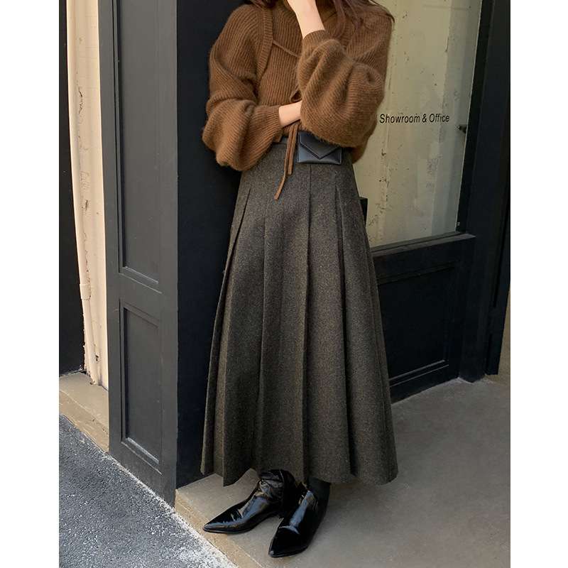 クラシカルロングプリーツスカート