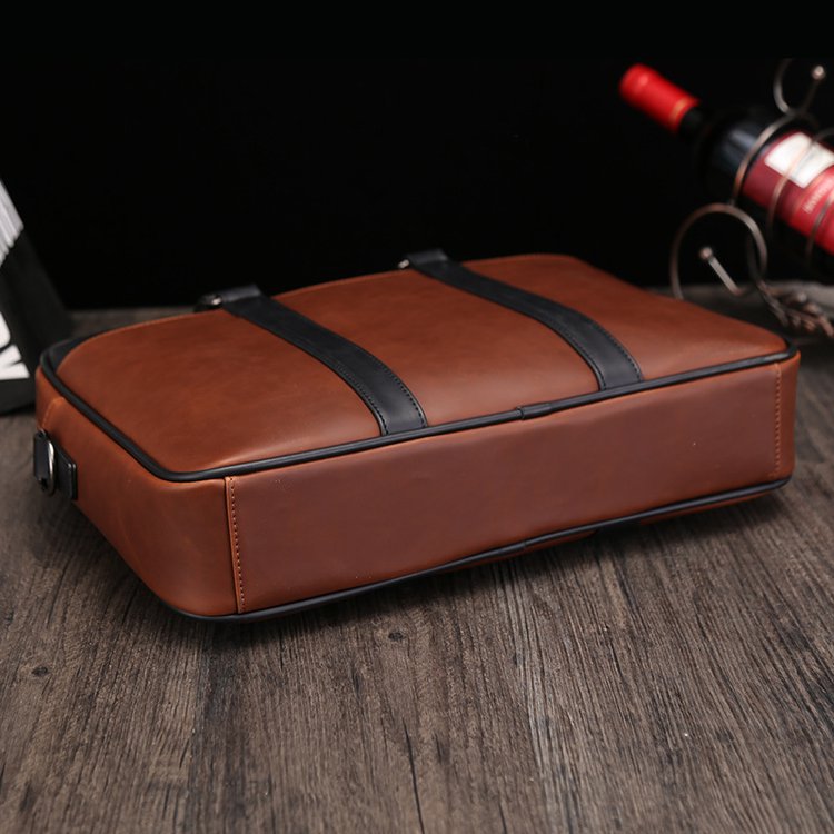 ビジネスバッグ 紳士用レザーブリーフケース ツートンカラー