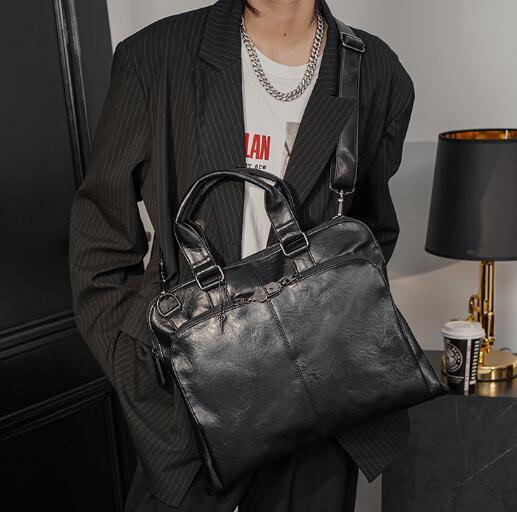 ビジネスバッグ 男性用おしゃれビジネスブリーフケース合成皮革