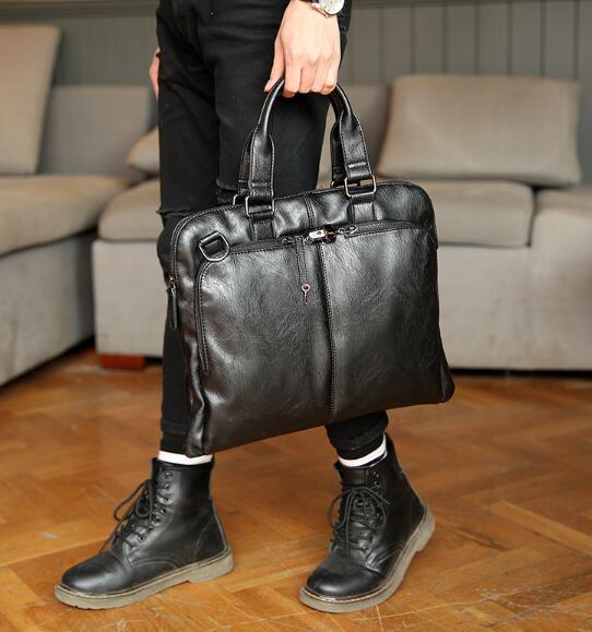 ビジネスバッグ 男性用おしゃれビジネスブリーフケース合成皮革