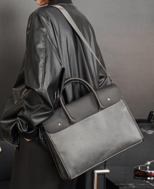 ビジネスバッグ 男性用合皮ハンドル付きブリーフケース