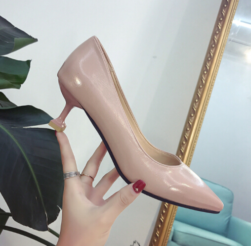 就活対応 尖頭ハイヒール パンプス 春秋オフィス通勤靴