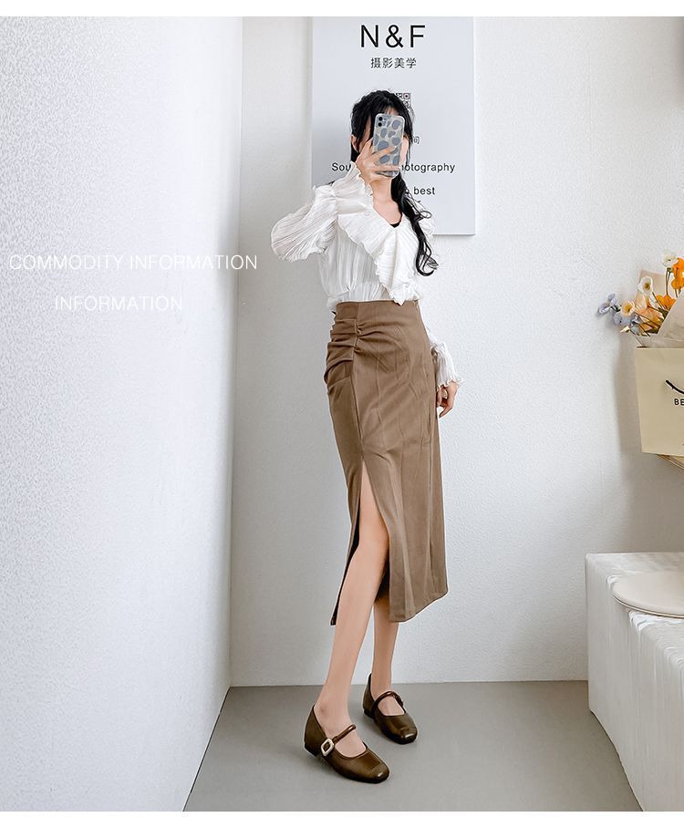 就活対応 黒革調パンプス ストラップ付き太ヒール 女性用