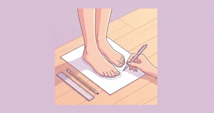 自分の正しい足サイズを自宅でできる測定方法