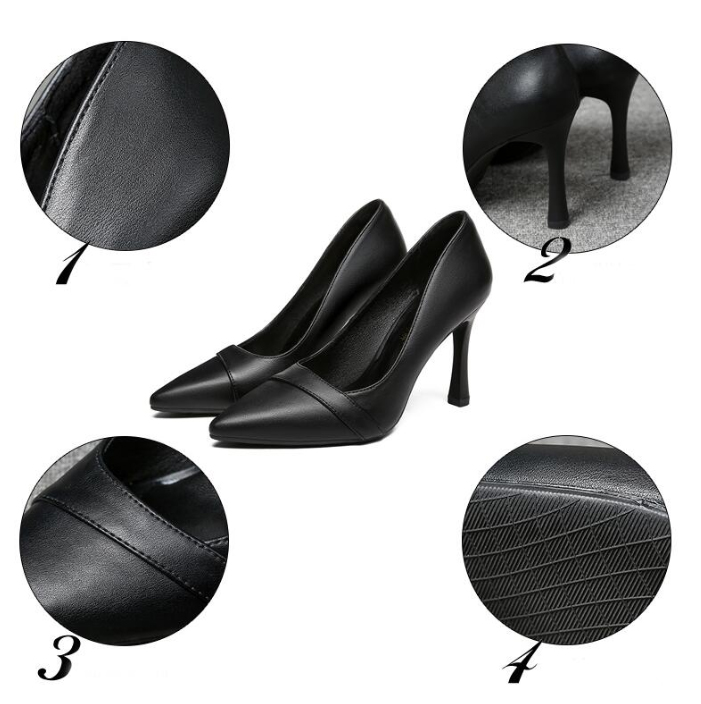 就活対応 黒パンプス 高級感 ヒール7センチ 美脚 女性用