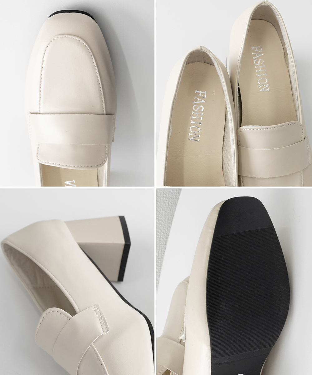 就活対応ローファー太ヒールパンプス歩きやすい