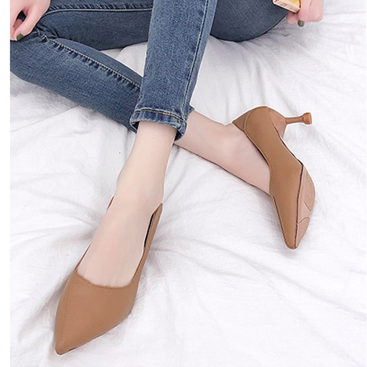 就活対応 かかと折り畳み式 二通り履き 尖頭 黒色パンプス