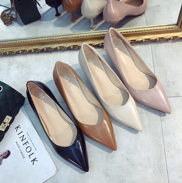 就活対応 尖頭ハイヒール パンプス 春秋オフィス通勤靴