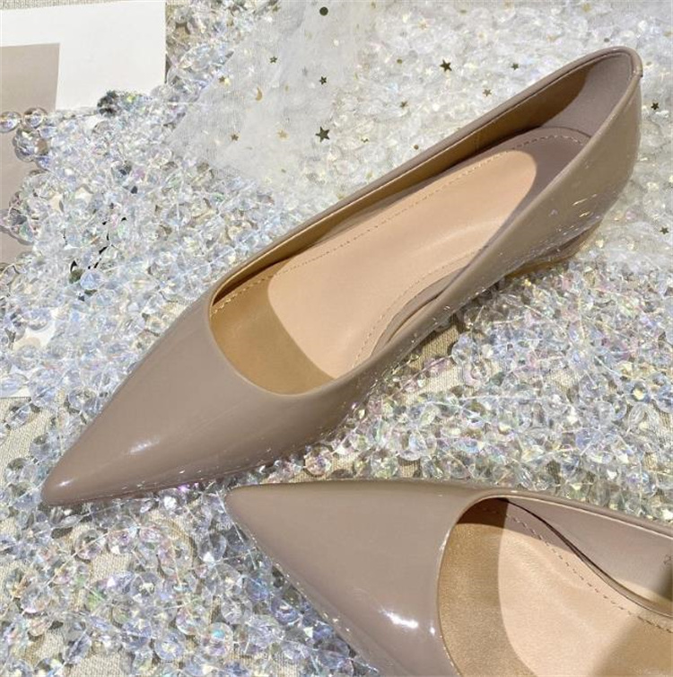 就活対応 低ヒール三センチ 尖り先パンプス 春秋レディース靴