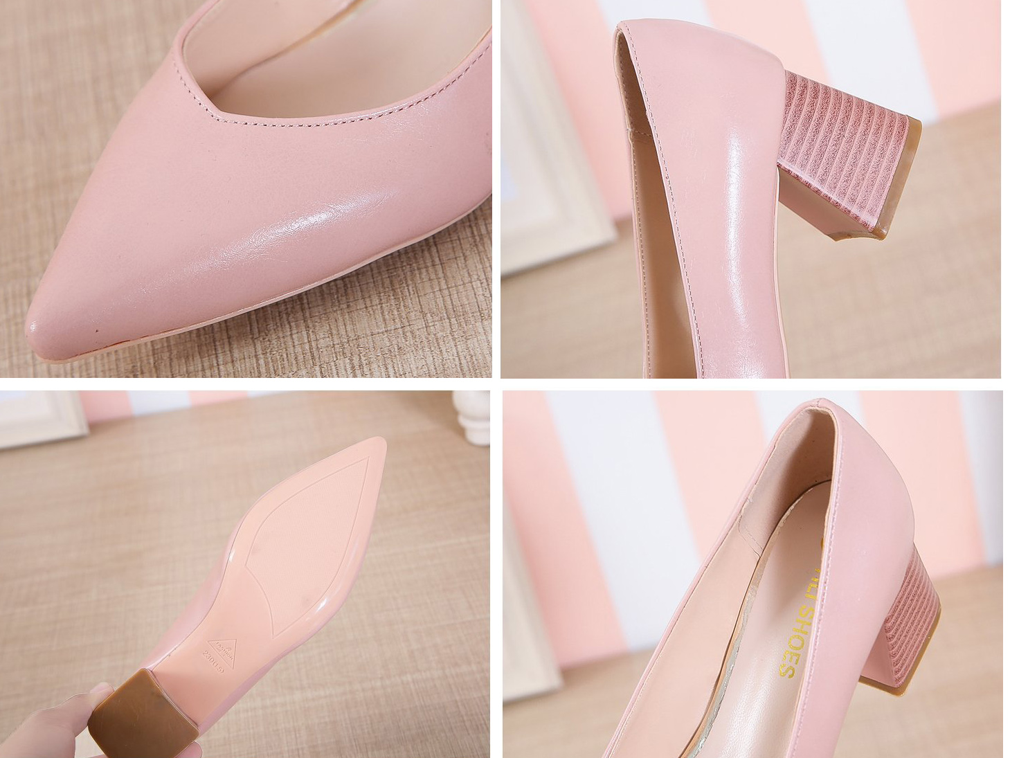 就活対応 らくらく歩ける ローヒール パンプス 尖り先