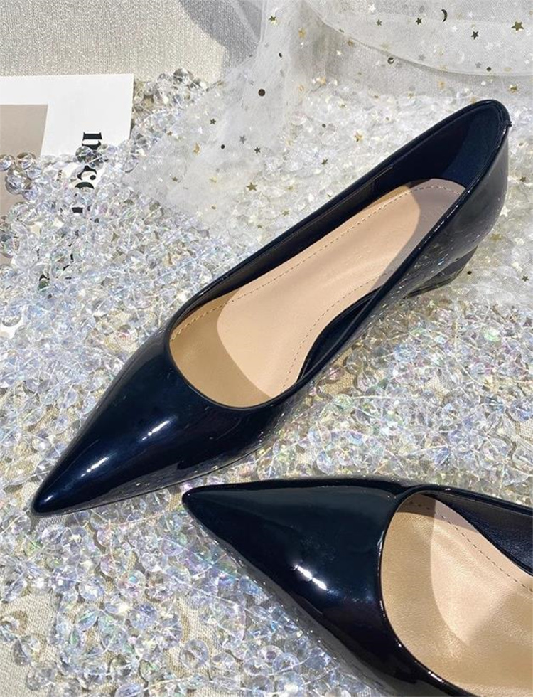 就活対応 低ヒール三センチ 尖り先パンプス 春秋レディース靴