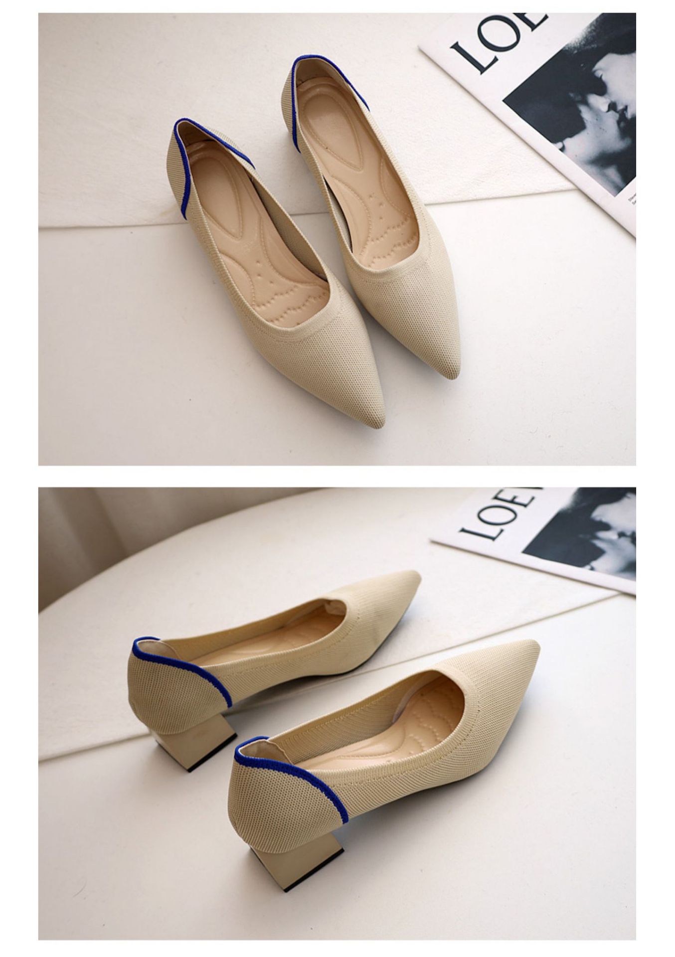 就活対応 太ヒール パンプス ポインテッドトゥ 安定感 美脚