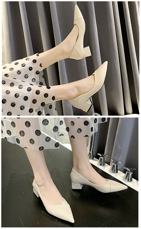 パンプス 就活対応 二通り履き 太めヒール とがり先 美脚 靴