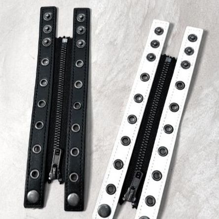 パンクファッションハトメ装飾 男女兼用 パンク風レザーブレスレット 