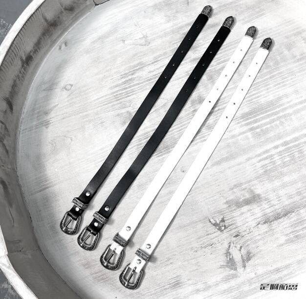 パンクファッション 合成皮革バックル付きブレスレット チョーカー二点セット